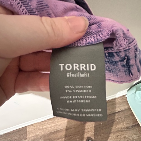 Torrid size 2 Purple Denim Jacket NWT - Picture 8 of 12